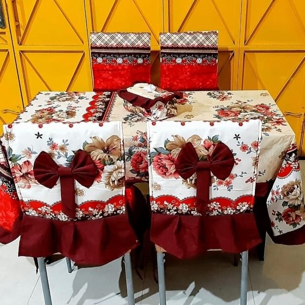 Set Sarung Kursi Makan 4 Kursi