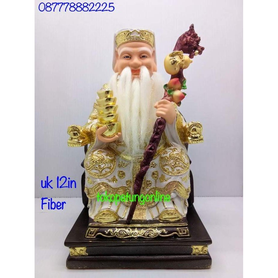 Patung Dewa Bumi Tutikong Tecukong Fiber 12In Putih