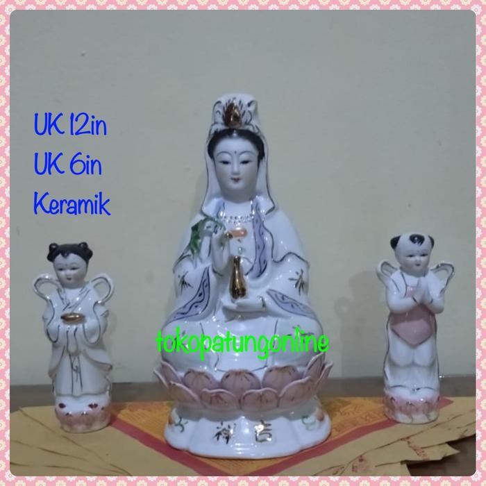 Patung Pendamping Kwan Im Set 12 In