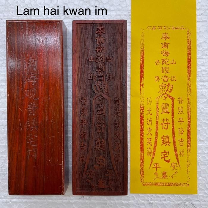 

Stempel Dewa Lam Hai Kwan Im Kayu Ukir Premium