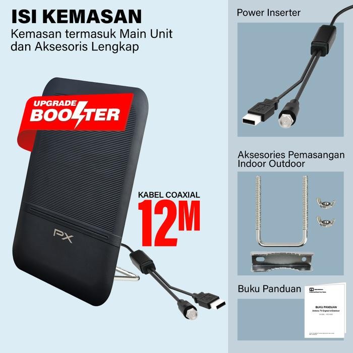 ANTENA TV DIGITAL INDOOR OUTDOOR BOOSTER ANTENA TV DIGITAL STB TV DIGITAL TABUNG ANTENA DIGITAL