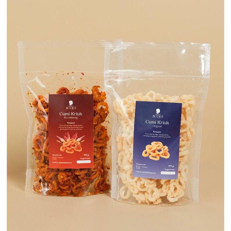 

ORIGINAL SAMBAL BU DJUI Bundle Cumi Kriuk (Cumi Kriuk Kecombrang + Cumi Kriuk ginal) Cemilan Pedas
