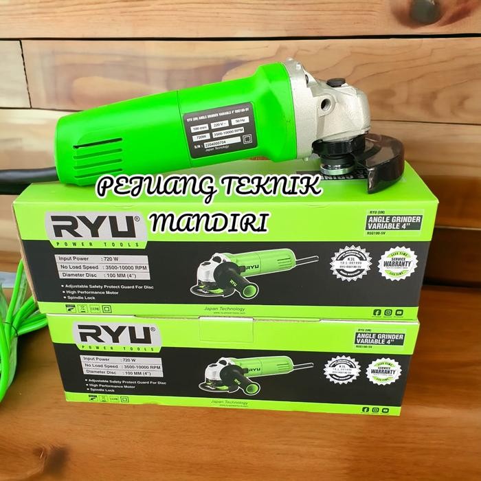 MESIN GERINDA TANGAN RYU RSG 100-5V VARIABLE SPEED / RYU RSG 100 - 5V