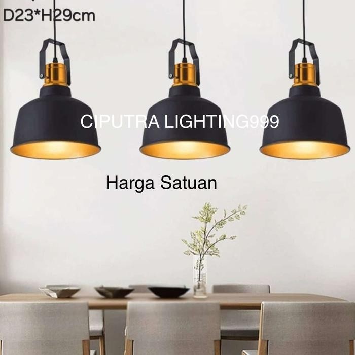 LAMPU GANTUNG INDUSTRIAL VINTAGE MINIMALIS MEJA MAKAN CAFE 1 LAMPU