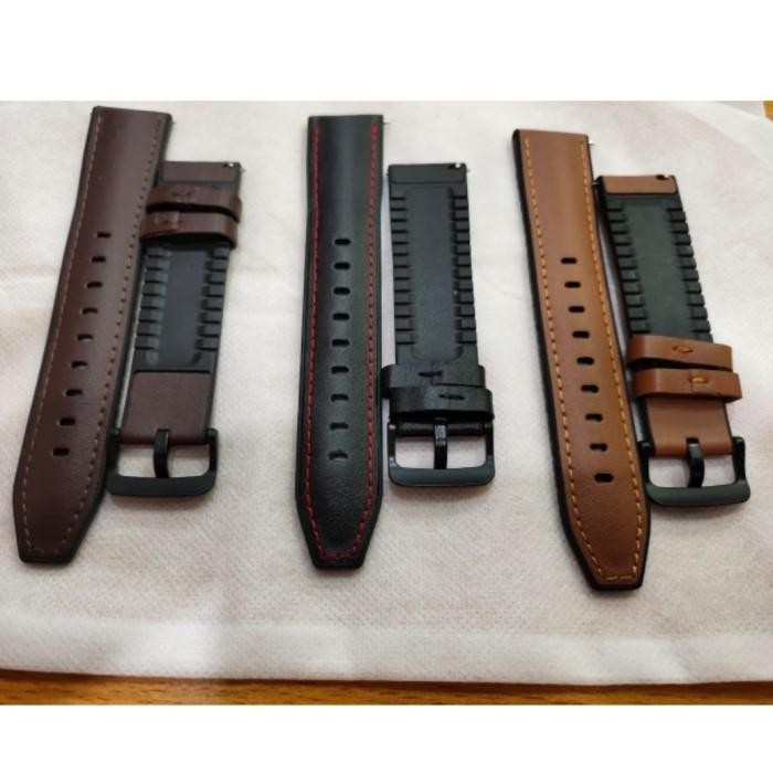 STRAP TALI JAM HUAWEI WATCH GT3 / GT 3 46MM MODEL LEATHER KULIT RUBBER