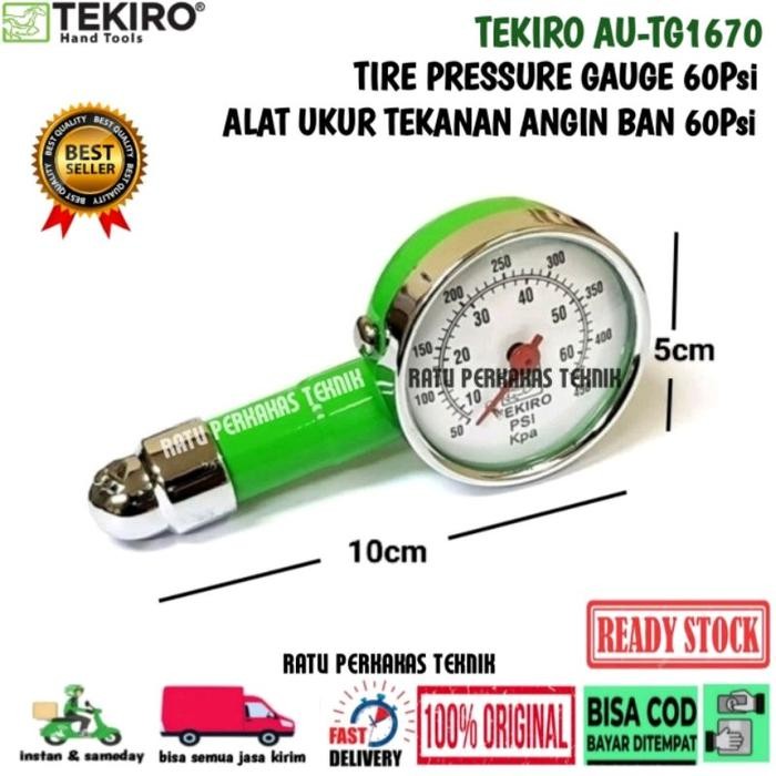 Pilihan- Alat Ukur Tekanan Ban Mobil Tekiro Original Tire Gauge Bulat Pengukur Tekanan Ukuran