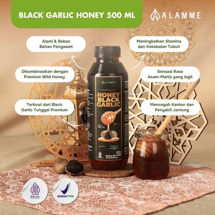 

Pilihan- Black Garlic Honey Madu Bawang Hitam Tunggal 500Ml Manis Asam Syrup Bebas Gula Bahan