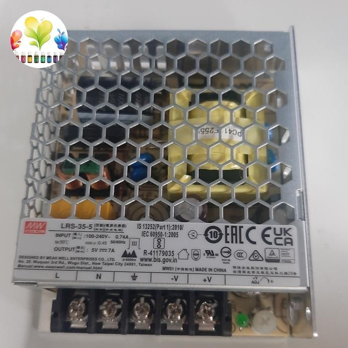 Power Supply Meanwell 5V 7A/ Ps Mw 5V 7A/ Adaptor 5V 7A/ Power Suply 5V 7A