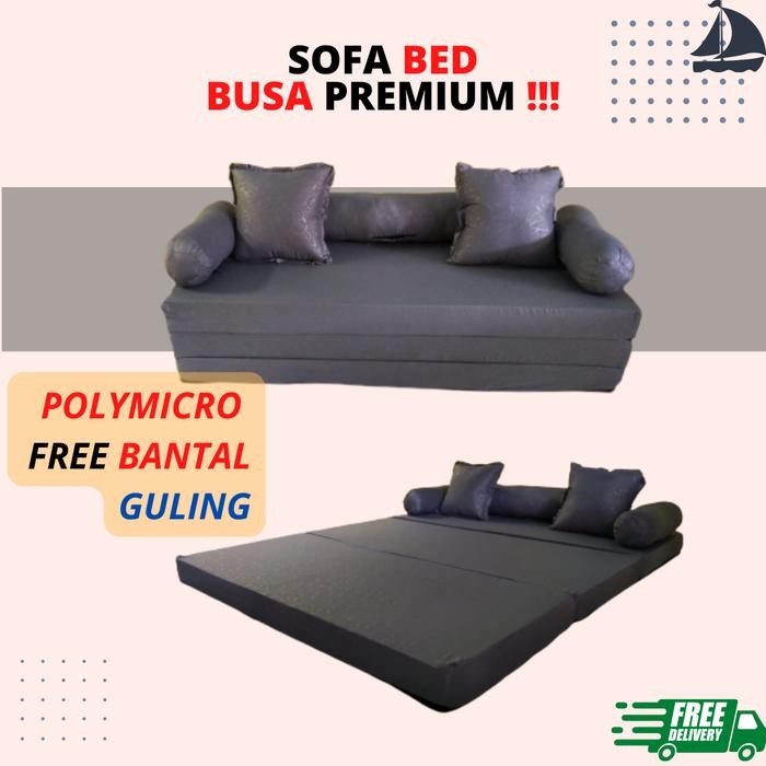 Sofa Bed Motif Polos Kasur Busa Lipat Kursi Duduk Sofabed Karakter Minimalis Lebar 140 Dapat