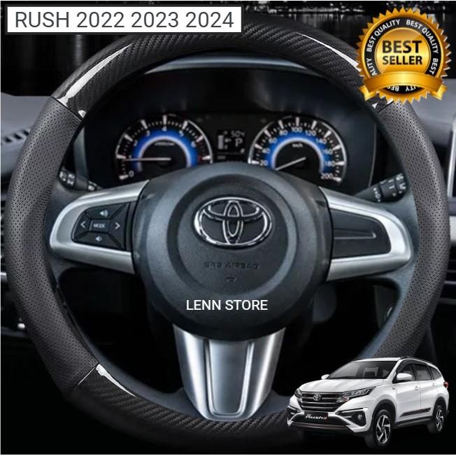 Cover Sarung Stir Carbon Mobil Toyota Rush 2020 2021 2022 2023 2024 Grab/Gosend