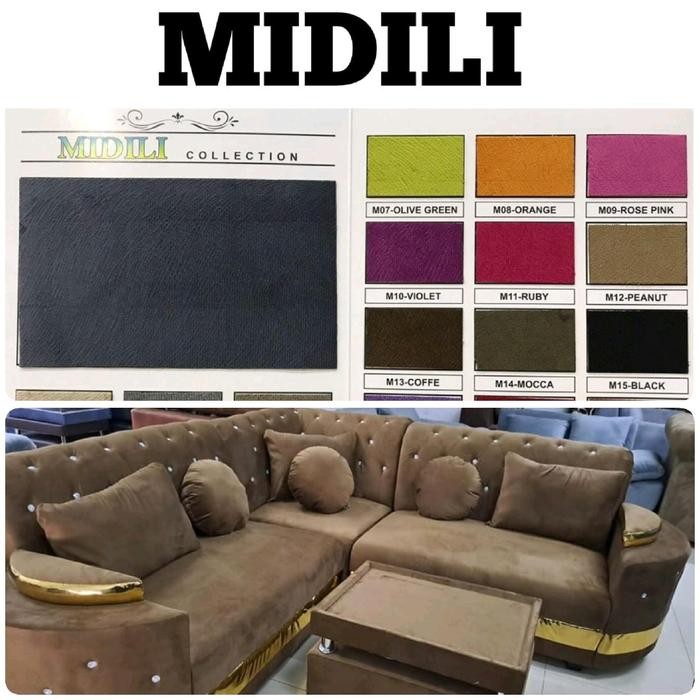 Pilihan- Bahan Sofa Bludru Midili // Kain Bludru Halus Kursi Sofa // Kain Bludru Velvet