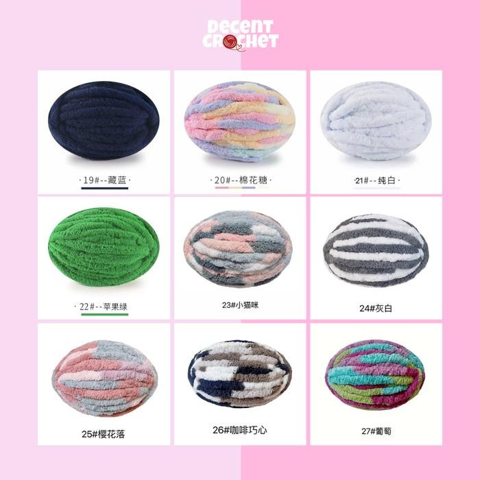 

KATALOG 2 BENANG RAJUT CHENILLE JUMBO/ BENANG RAJUT HANDUK JUMBO KODE 1098