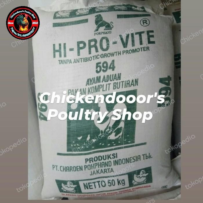 Charoen Pokphand Hi-Pro-Vite 594 Pakan Ayam Bangkok 50kg Berkualitas Voer Karungan untuk Jasa Kirim