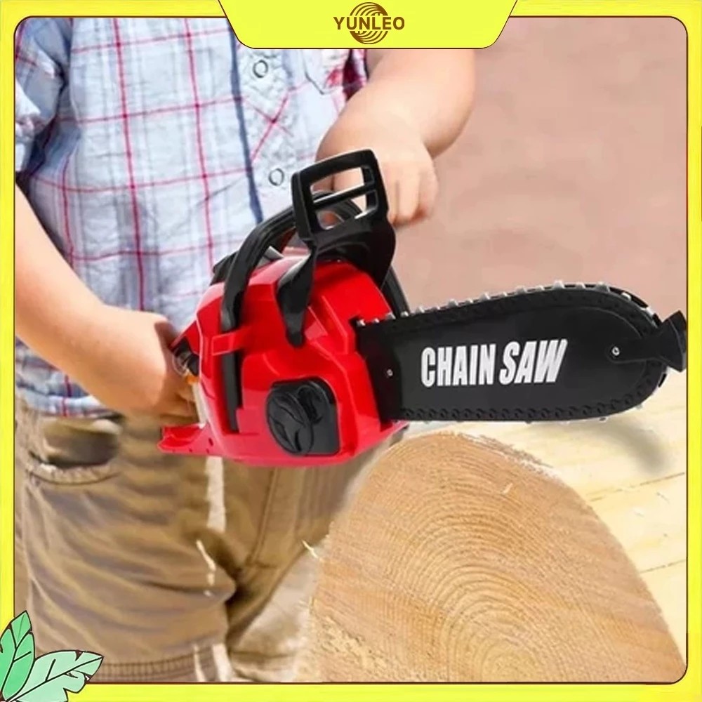 YUNLEO Simulasi Mesin Gergaji Mainan Chainsaw Elektrik Anak Untuk Anak Laki Mainan Penebang Hutan