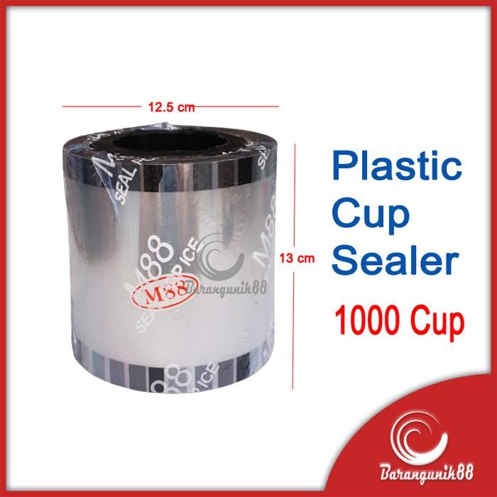 Plastik Lid Sealer Cup 1000 Polos Motif Sealer Seal Cup M5 Tutup Gelas