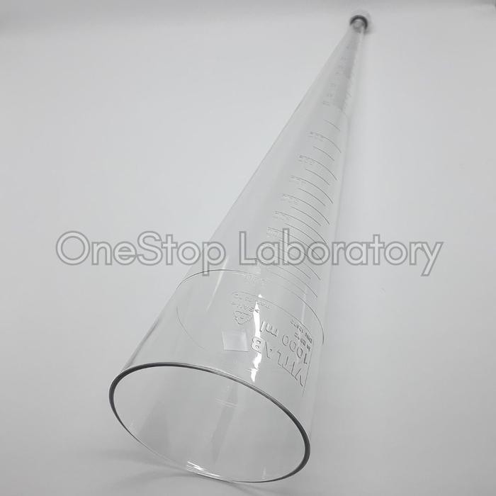 DISKON VITLAB Sedimentation cone Imhoff cap 1000 ml bahan SAN plastik akrilik
