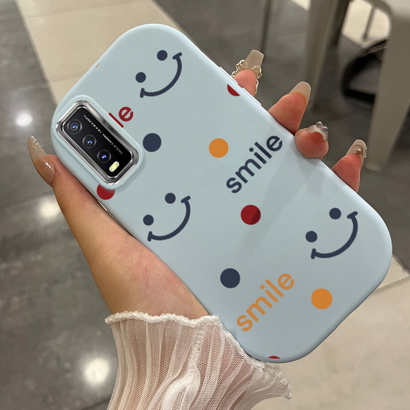 Casing Hp Untuk VIVO Y20 Y20i Y20s Y20T Y12s Y12a Case Casing tas wajah tersenyum pola HP Kesing bul
