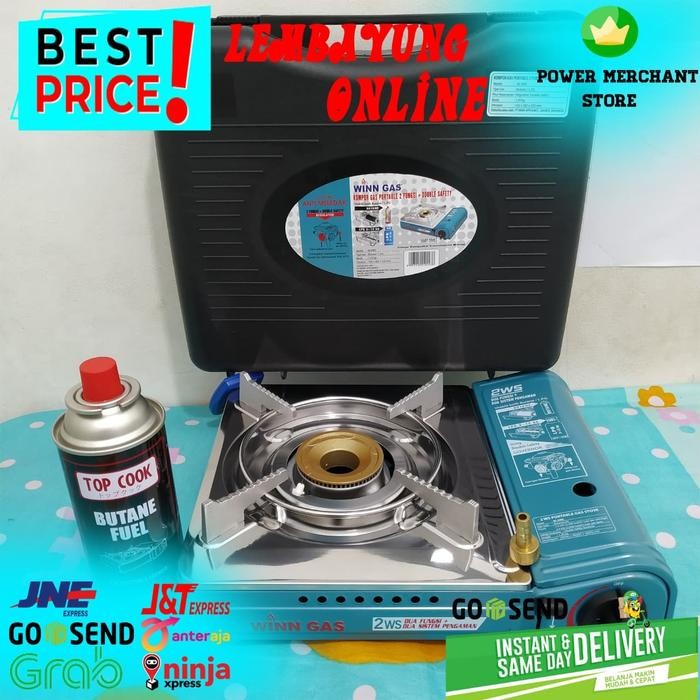 Winn Gas W-2Ws Kompor Gas Portable 2In1 Double Safety + 1 Gas Buttane