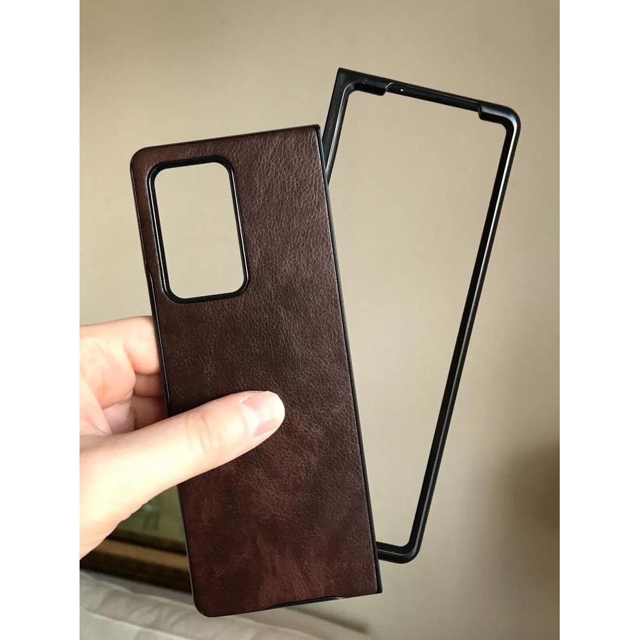 Case Samsung Galaxy Fold 2 Fold2 Leather Dermal (Front Back Casing)