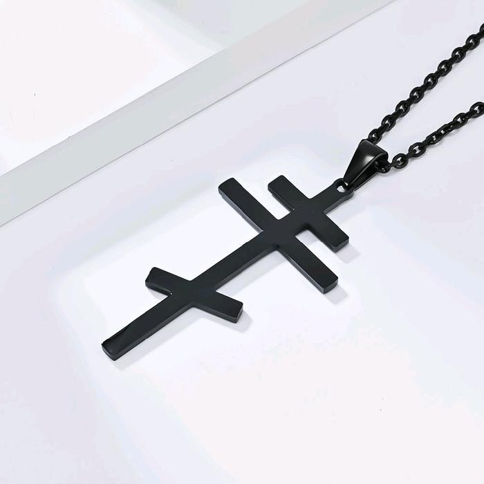 DISKON Kalung Salib Kristen Orthodox Timur Katolik Steinless steel READY STOCK