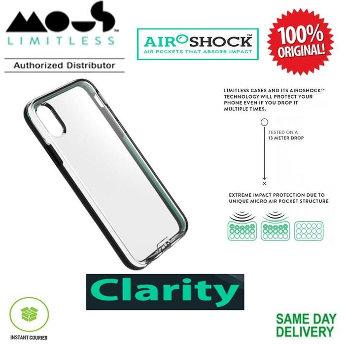 iPhone XR Case Mous Clarity Cover Black Frame