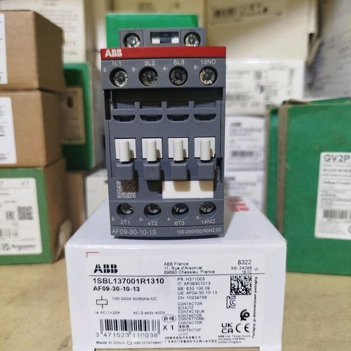 Laris Kontaktor Abb Af09-30-10-13 25A 4Kw 100-250V Ac/Dc 1No 1Sbl137001R1310 Terlariss 