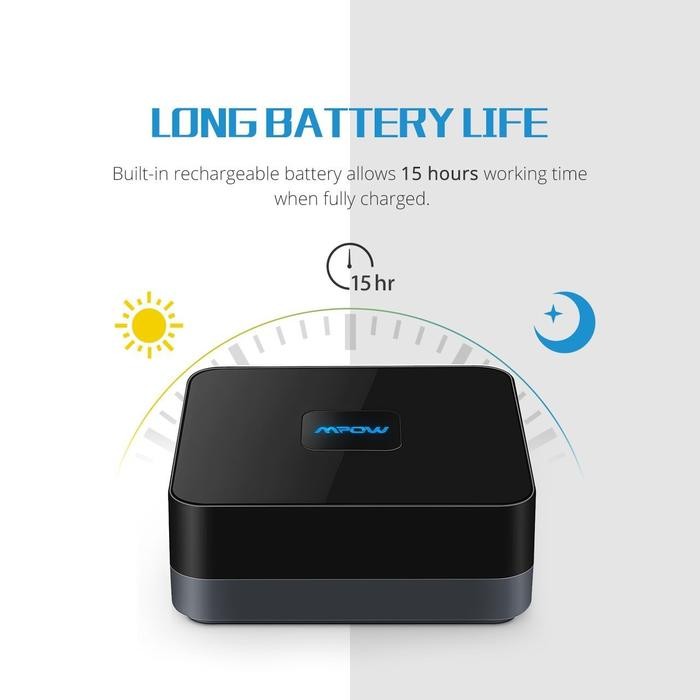 MPOW BH070AB BLUETOOTH 4.1 RECEIVER FOR HOME 15-HR BATTERY