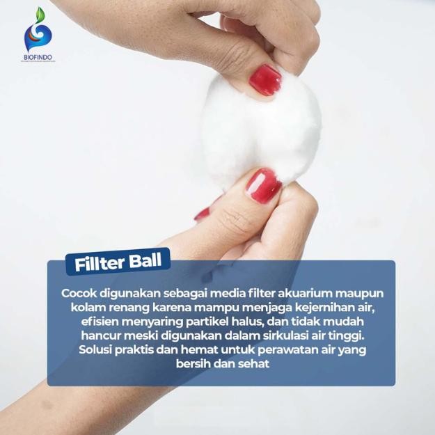 BIO FIBER COTTON CRYSTAL BALL MEDIA FILTER AQUARIUM & KOLAM RENANG