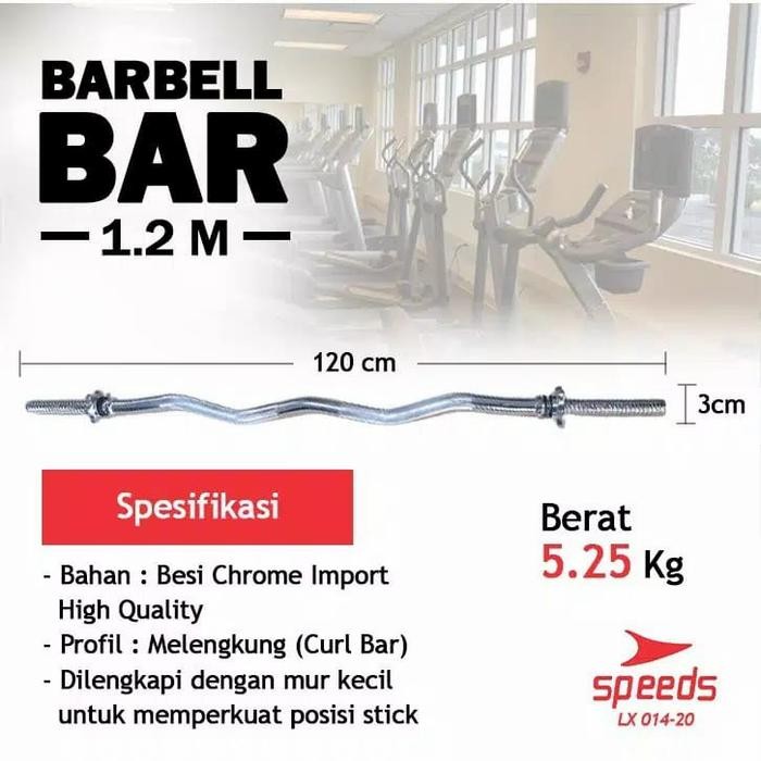 STICK BARBEL 120cm STICK DUMBELL CHROME BAR EZ Curl Fitness/Gym