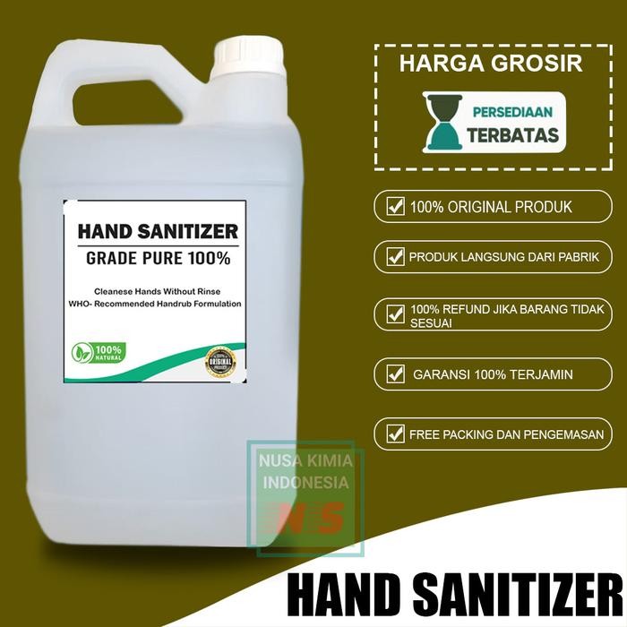 Khusus Grab Hand Sanitizer 5 Liter Cair / Handsanitizer 5 Liter Cair