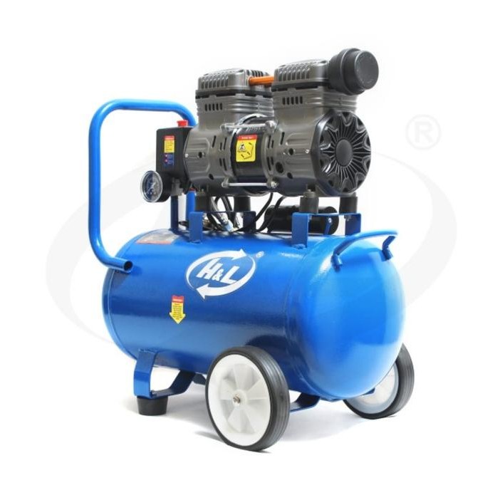 KOMPRESOR H&L HL 3/4 HP 24 LITER OILLESS (TANPA OLI) ANTI BERISIK SILENT SILENCE OILES OILESS OILLES