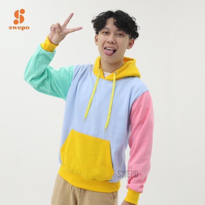 Pilihan- Swepo Hoodie Jumper Tricolor Size M-Xxl (Pria & Wanita)