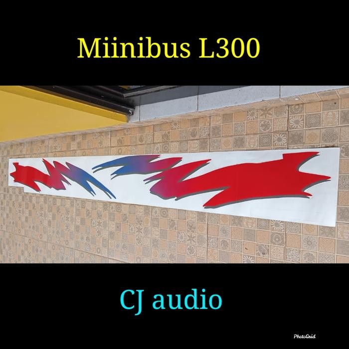 sticker striping Mitsubishi L300 minibus