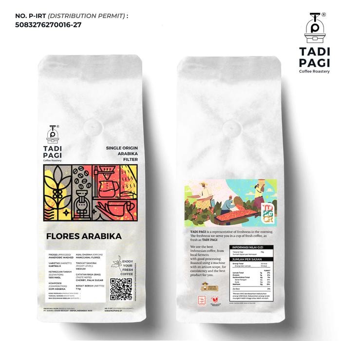 

Arabika Flores 1 Kg Roast Bean Coffee - Kopi biji matang