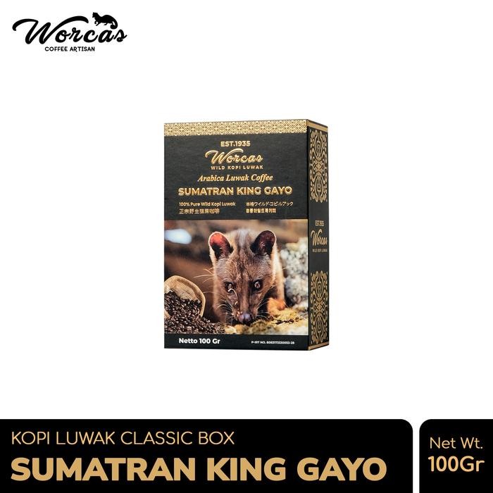 

WORCAS Kopi Luwak Liar Sumatran King Gayo 100gr Bubuk - Classic Box