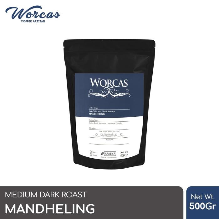 

Kopi Arabica Mandheling 500 Gram (Biji/Bubuk) Worcas Coffee