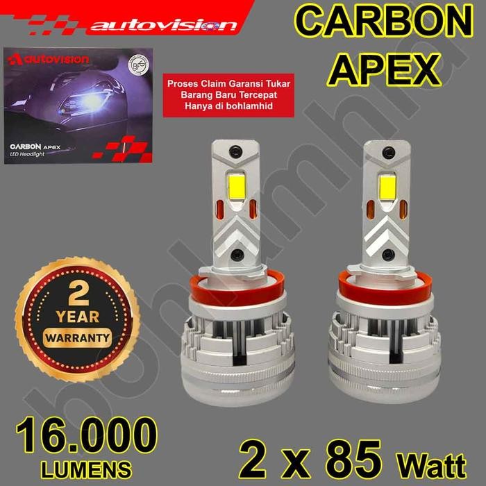 Lampu LED Mobil Autovision Carbon LX H11 H16 H8 126Watt 13000Lumens