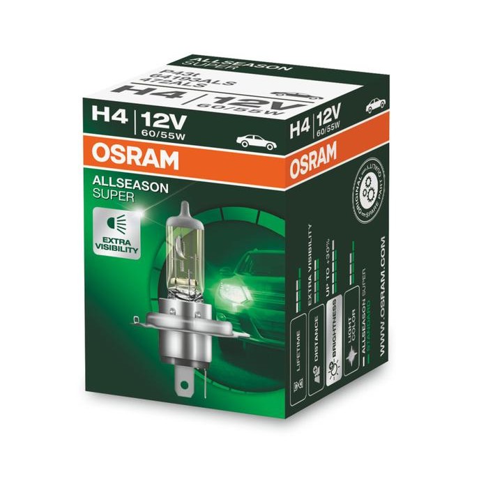 OSRAM ALL SEASON H4 HI/LO 60W Lamp Lampu