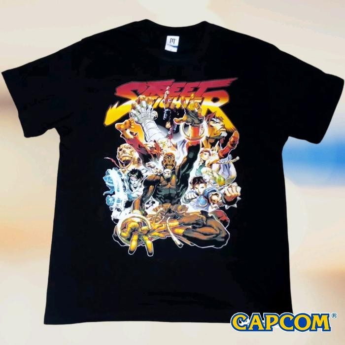 Kaos reet Fiter Vintage Video Game Capcom Uni Katun / reet Fiter Capcom Vintage Video Game Oversize