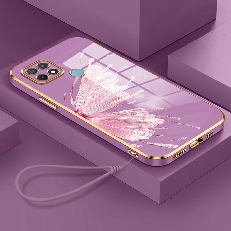 Casing Hp Untuk OPPO A15 A15s A35 Case Cantik Kupu-kupu Kasing Softcase Kesing baru lunak pelindung 
