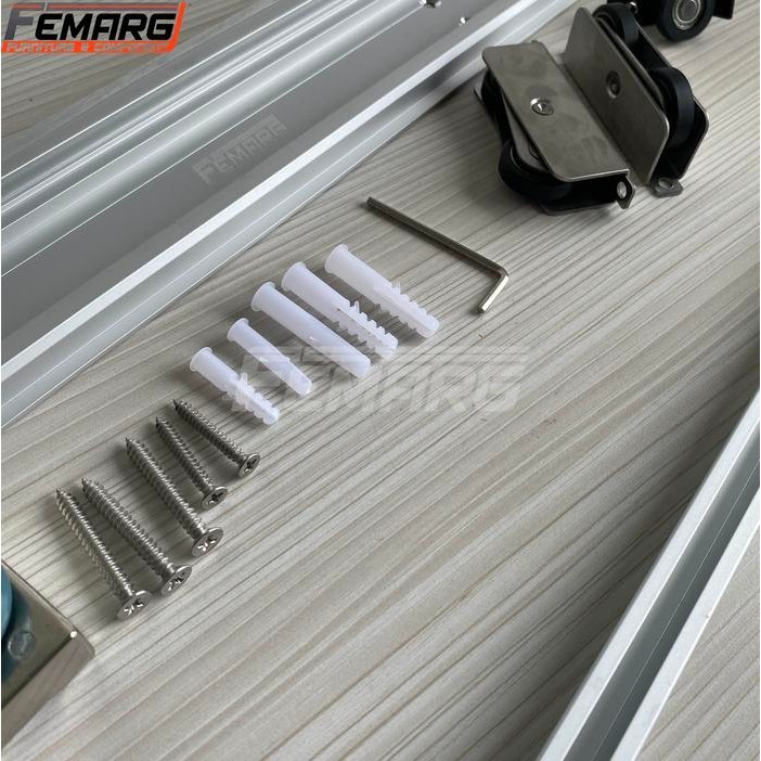 Rel Sliding Ghost Door Track FEMARG hidden tersembunyi