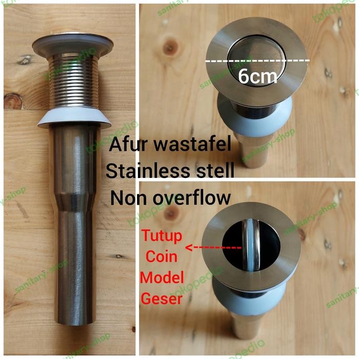 afur avur wastafel stainless stell non overflow