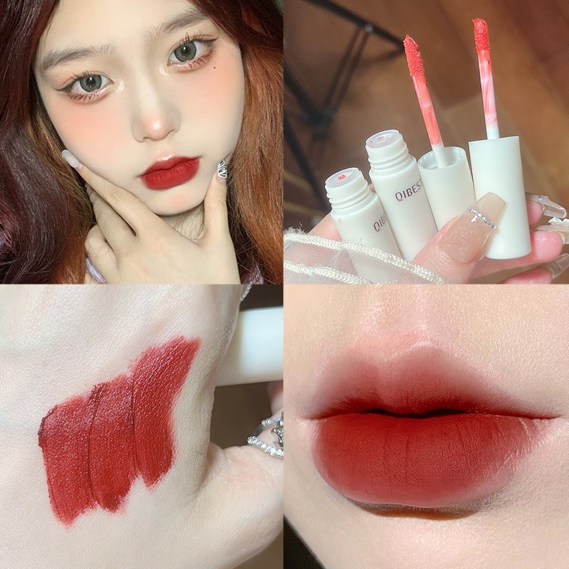 Terlaris, Trendy LIp Gloss Nude Matte Chocolate Lipstick Waterproof