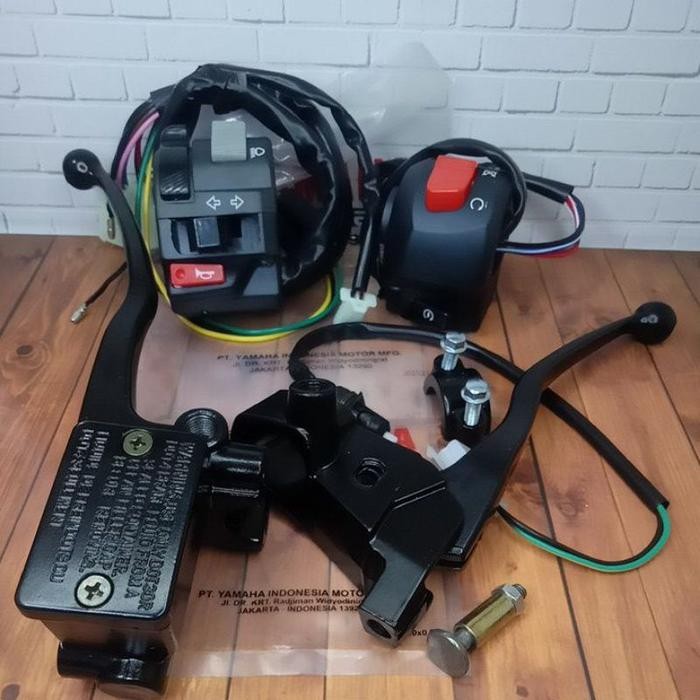 paketan saklar master rem assy handle kopling plus dudukan dan baut motor yamaha vixion old vixion