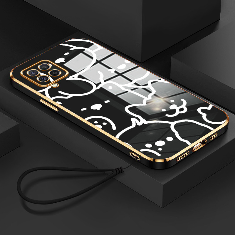 Casing Hp Untuk Samsung Galaxy A22 M22 Case Casing pola Tali kucing anjing Kesing HP Cesing Silikon 