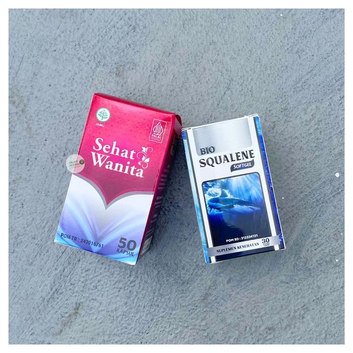 Vitamin Promil Pria dan Wanita Paket Kesuburan Bio Squalene dan Sehat Wanita Kapsul