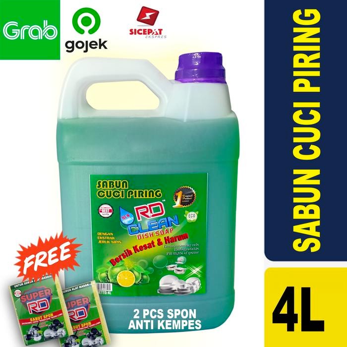 SABUN CUCI PIRING / DISHWASHING RD CLEAN 4 LITER - 4Liter