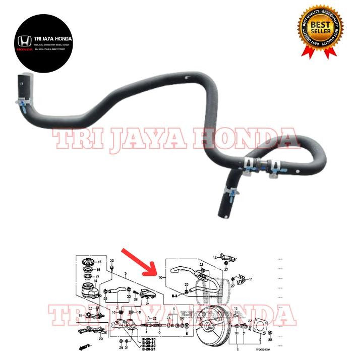 Berkualitas Hose Selang Boster Booster Rem Valve One Way Engine Mobil Honda Brio Mobilio Brv Freed