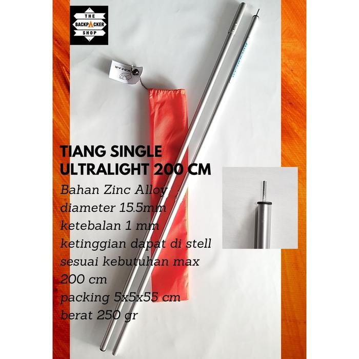 Eiger - Tiang Flysheet Tenda Ultralight Single Pole Tinggi 200 Cm