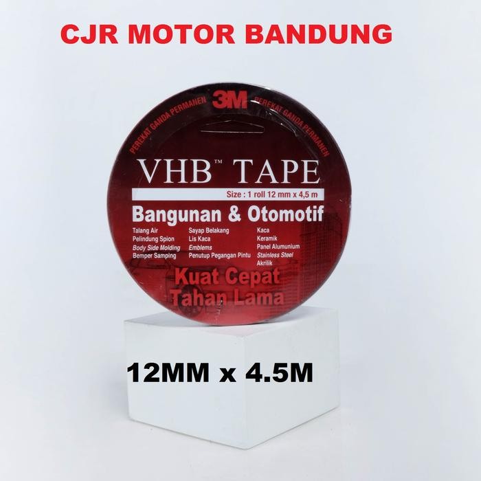 

Stok Baru 3M VHB 12mm x 4.5m Double Tape Foam Merah Otomotif & Building ORI